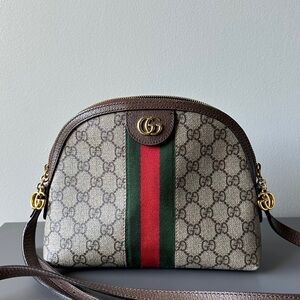 Gucci Beige and Red Crossbody Bag